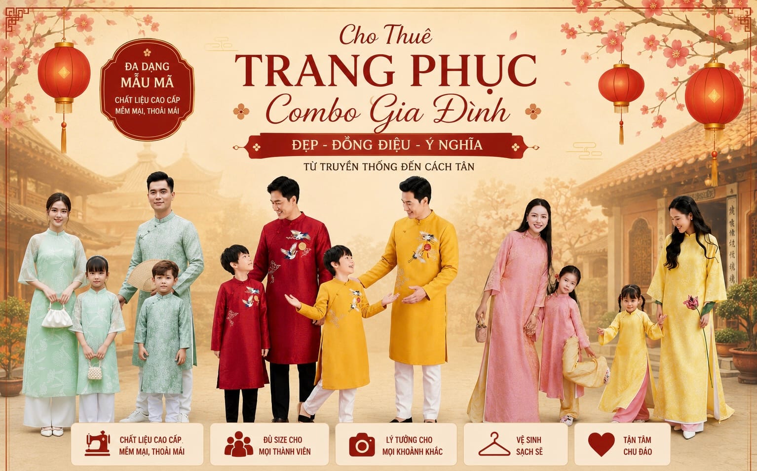 COMBO ALL IN : thuê trang phục, phụ kiện + makeup + chụp ảnh