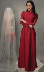 Áo dài nữ lụa - Ảnh 2